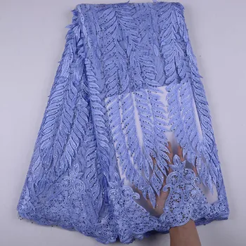 

2018 High Quality Nigerian French Lace Embroidered Tulle Lace Fabric For Wedding Dress African Lace Fabric A1485