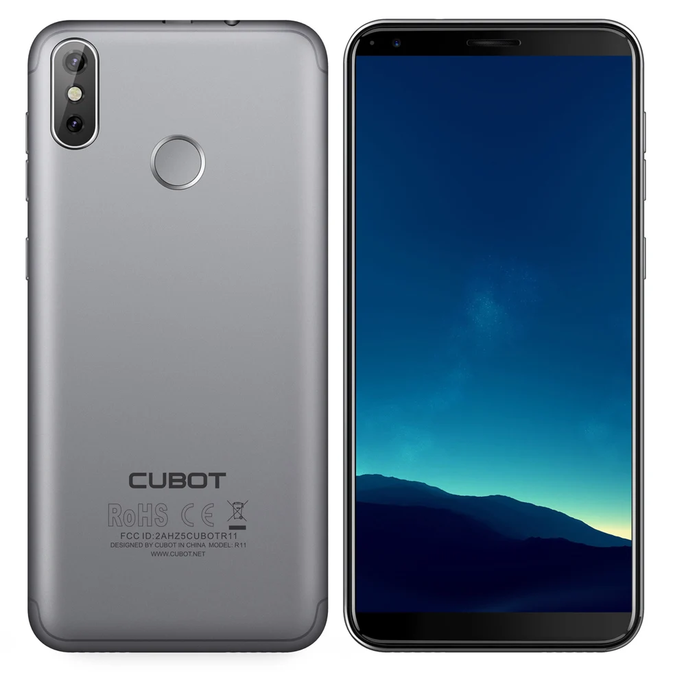 Чехол для CUBOT R11 3g WCDMA отпечатков пальцев все Экран 18:9 HD+ 2 Гб оперативной памяти, 16 Гб встроенной памяти, мобильный телефон 8-ядерный спереди 8MP задняя 13+ 2 Мп камеры смартфона