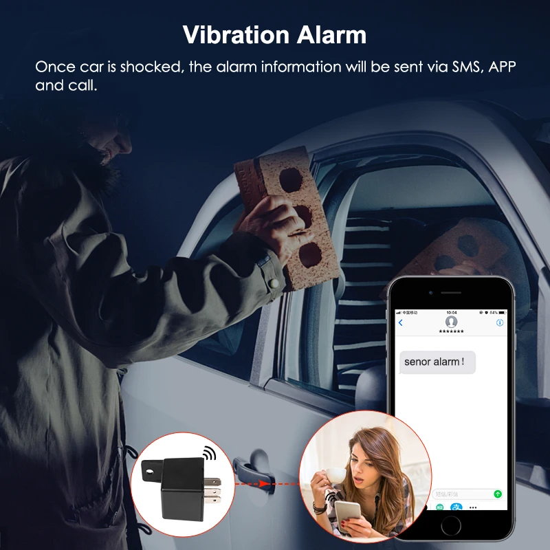 GPS Tracker Car Shock Alarm Car Relay Cut Off Oil Power GPS Vehicle Locator Tracking Device Remote Control Anti-theft Monitoring