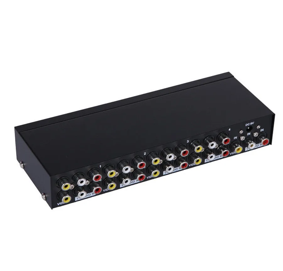  Di alta qualità HD questioni 8 vie AV Splitter Switcher composito RCA AV splitter 1X8 CVBS video au