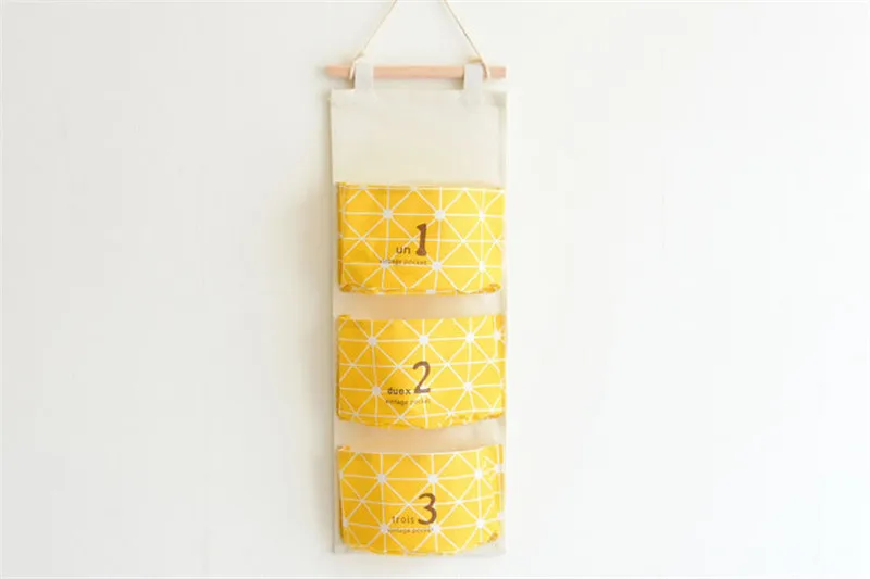 LIYIMENG многослойная подвесная сумка для хранения за дверью, сумка с карманами, органайзер для ручек, инструменты для макияжа - Цвет: Yellow