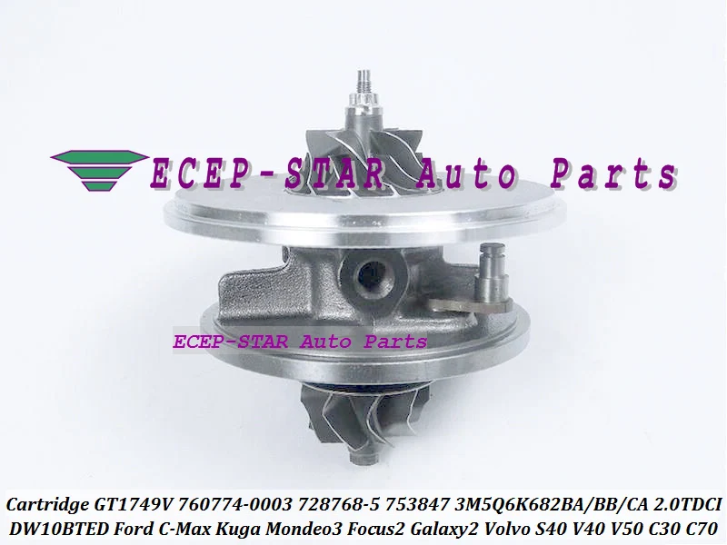 Turbo CHRA Cartridge GT1749V 760774-0003 728768-0005 760774 728768 753847 3M5Q6K682BA 3M5Q6K682BB 3M5Q6K682CA Turbine For Ford C-Max 2.0L TDCI DW10BTED  (7)