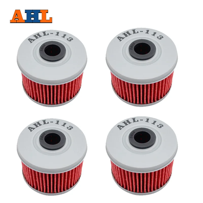 

AHL 4pcs Oil Filters For Honda TRX300 FOURTRAX TRX350 SPORTRAX TRX400 FOREMAN TRX420 FOURTRAX RANCHER TRX450 TRX500 RUBICON