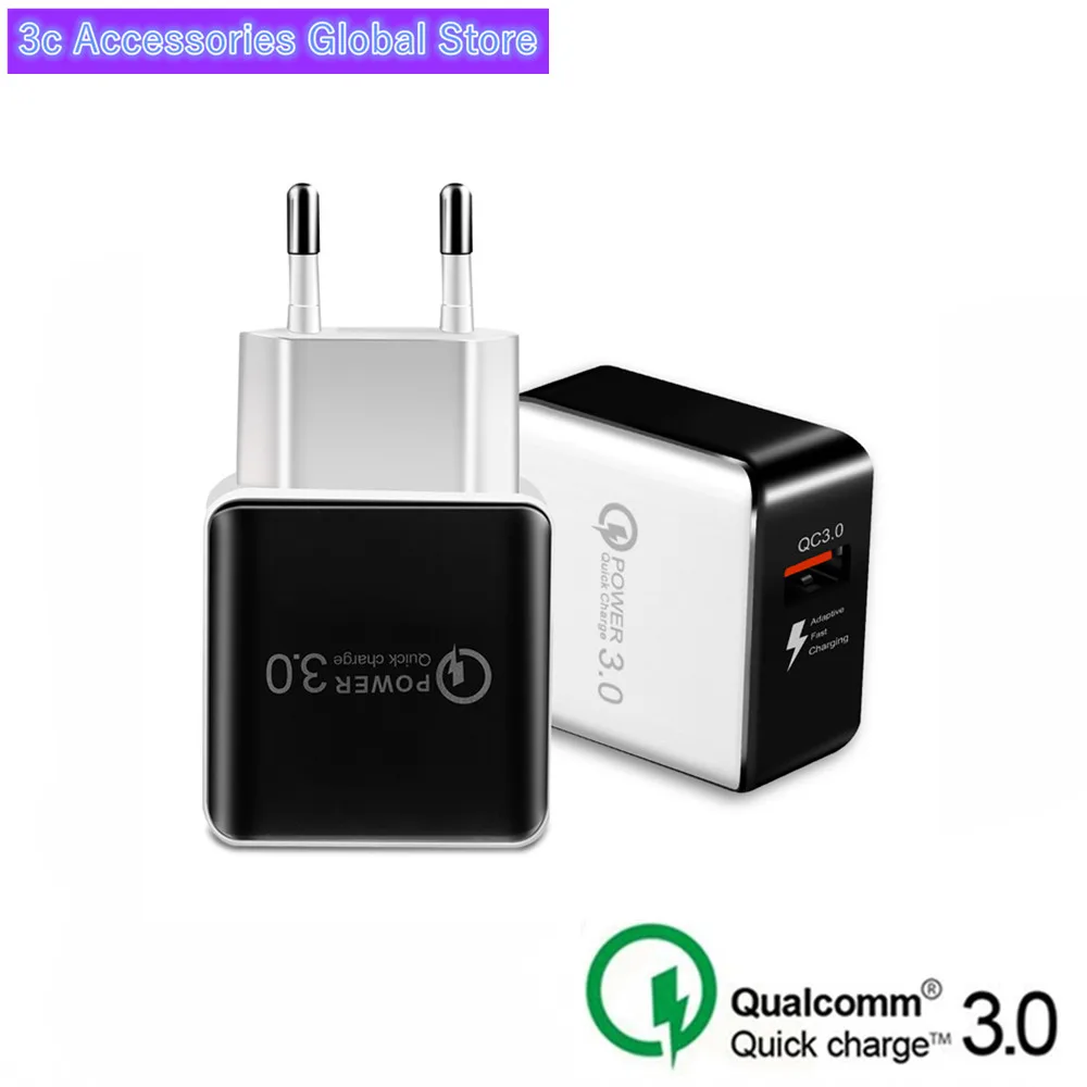 

USB Charger 5V 9V 12V Quick Charge QC 3.0 Fast charging Mobile Phone Portable Wall Charger Adapter for iphone Samsung xiaomi