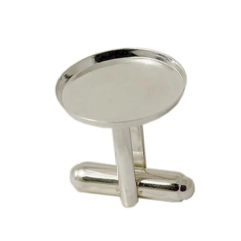 

925 Sterling Silver Cufflinks Blank Jewelry Mens Cufflinks Round Base fit 11.20mm Men Dress Shirt DIY Cufflinks Handmade