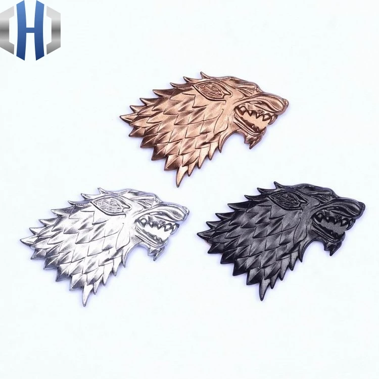 

Ice Wolf Badge Car Sticker Mobile Phone Stickers Aluminum Alloy
