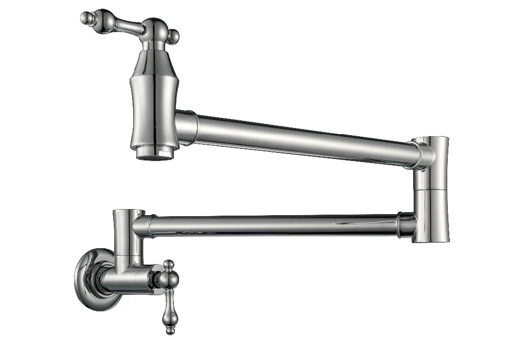 Free ship Wall Mount Single cold water Filler Kitchen Faucet tap 2 Handles new Chrome | Обустройство дома