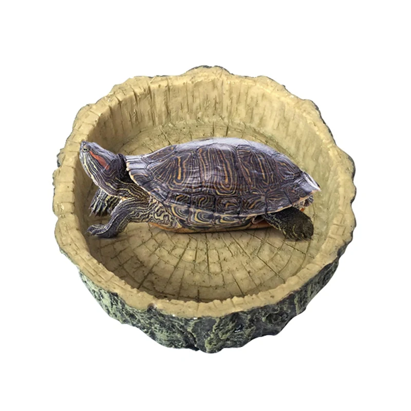 

Turtle Feeder Food Water Feeding Bowl Resin Amphibians Reptile Scorpion Reptiles Food Bowl Aquarium Ornament Accessories