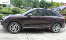 Accessories For Porsche Cayenne 2015 2016 2017 Side Door Molding Body Strip Streamer Lid Decoration Cover Kit Trim