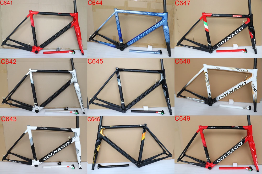 Новое поступление T1100 UD матовый глянцевый черный красный Colnago C64 карбоновая рама