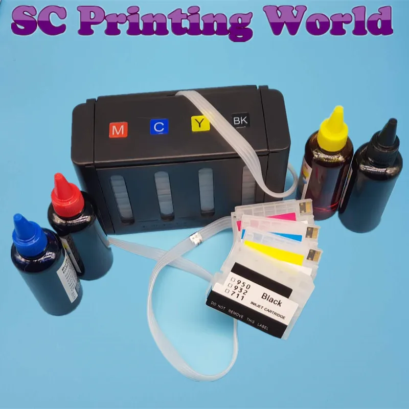 

Bulk ink system For HP 8100 8610 8620 8680 8615 8625 printer with Dye ink 100ML per color 950 951
