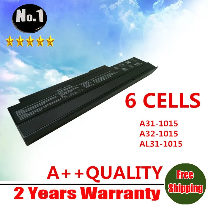 wholesale New 6 cells Laptop battery For Asus Eee PC 1015 1016 A31-1015 A32-1015 Free shipping