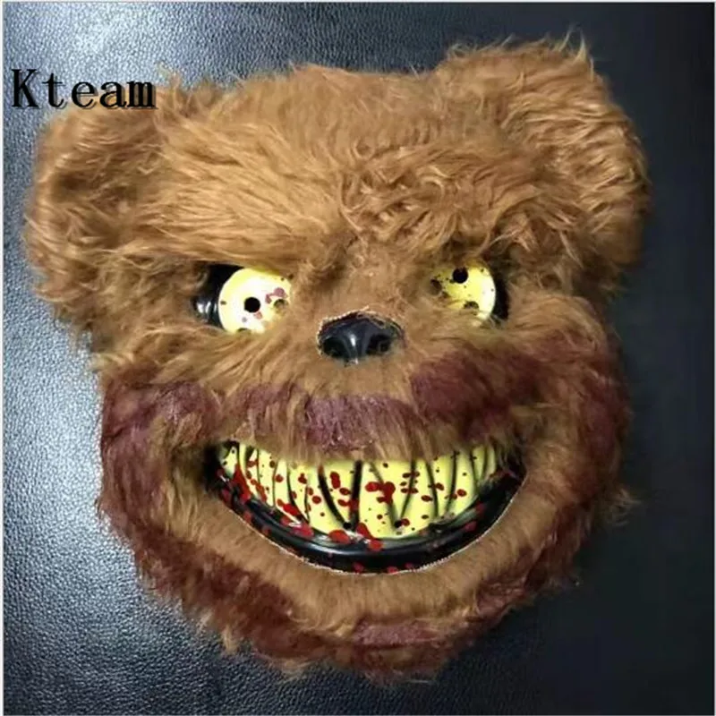 2018 New Hot Sale Funny Scary Killer Teddy Bear Mask Adult Evil Psycho