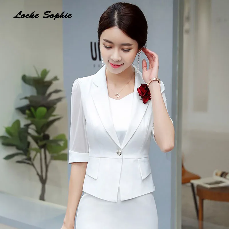 1pcs Women Plus size Blazers coats 2019 Summer cotton Single button hollow Small Suits jackets ladies Skinny Blazers Suits coats