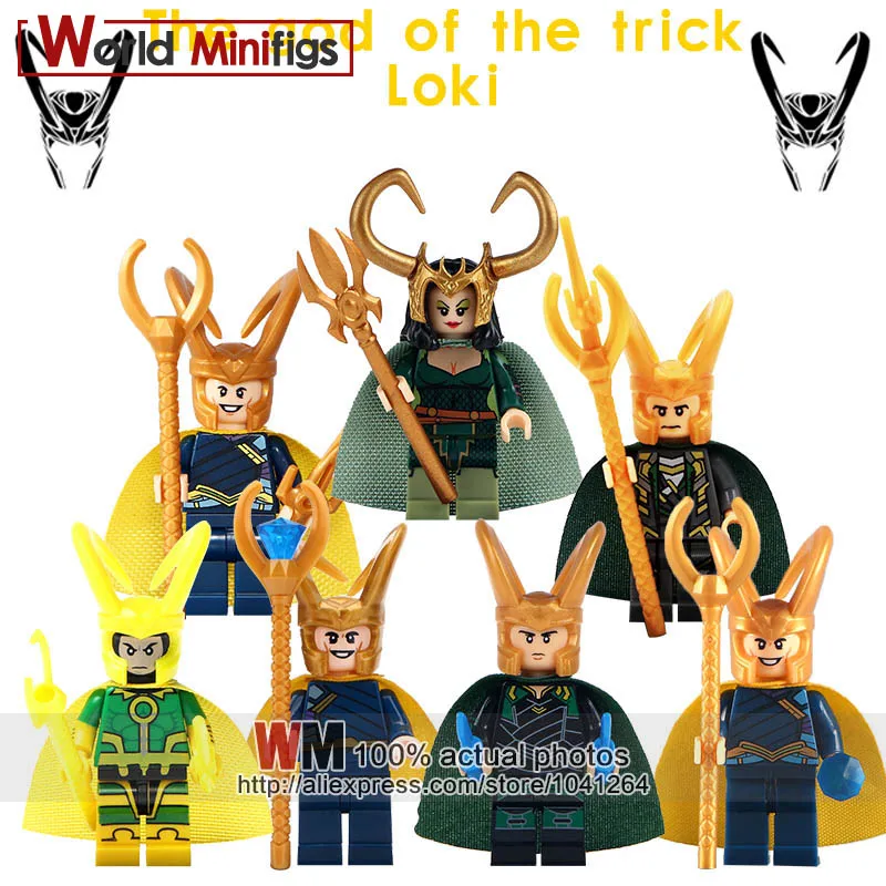 

Single Sale Infinity War Super Heroes s Loki Ragnarok Lady Loki Building Blocks Bricks Kids Gift Toys