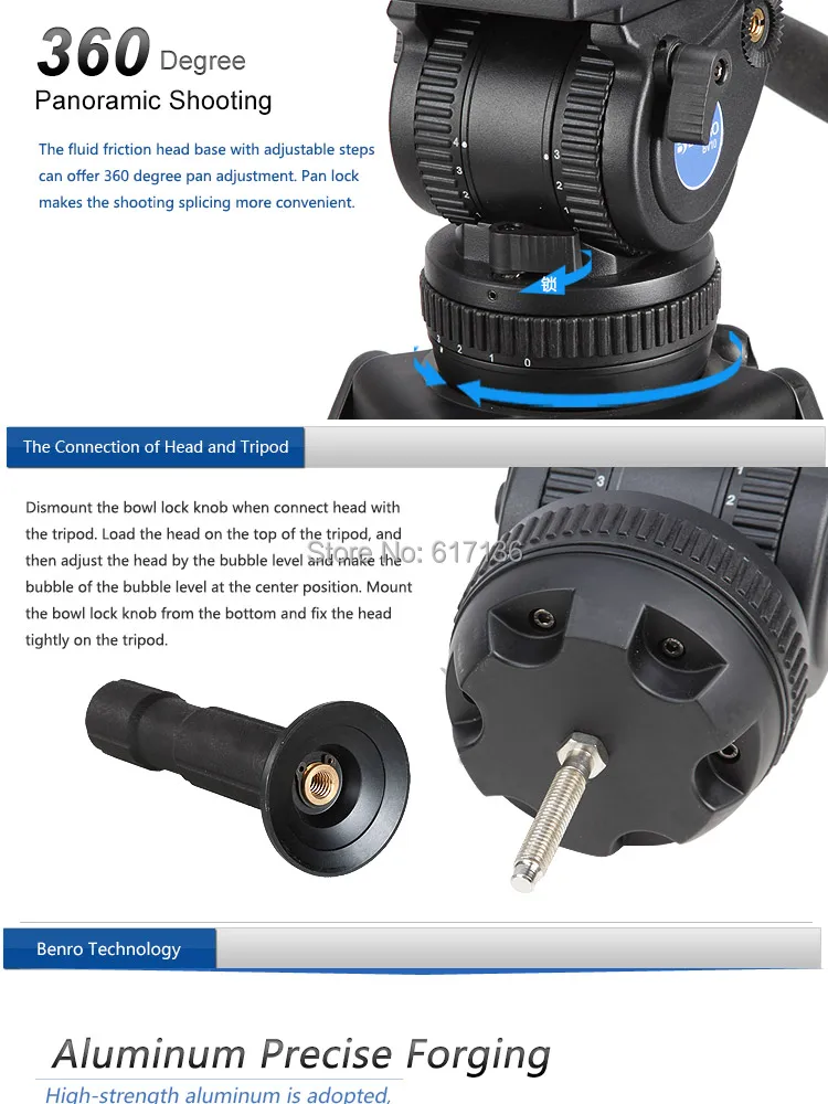 BENRO BV10H видео головка Гидравлическая жидкость видео головки QR13 быстросъемная пластина алюминиевая видео головка Максимальная загрузка 10 кг DHL бесплатно