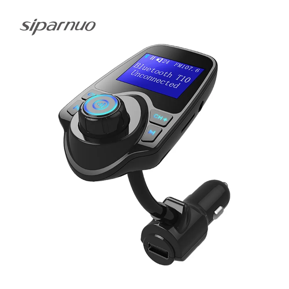 Siparnuo Transmisor FM Bluetooth Автомобильный fm-передатчик Aux модулятор Bluetooth Handsfree автомобильный комплект аудио mp3-плеер