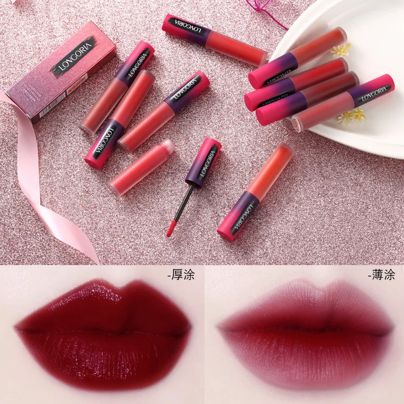 

Hot!New! Korean Style Sexy Liquid Lipstick Moisturizer Glazed Lip Tint Waterproof Matte Lip Paint Liquid Lip Gloss Make up Lips