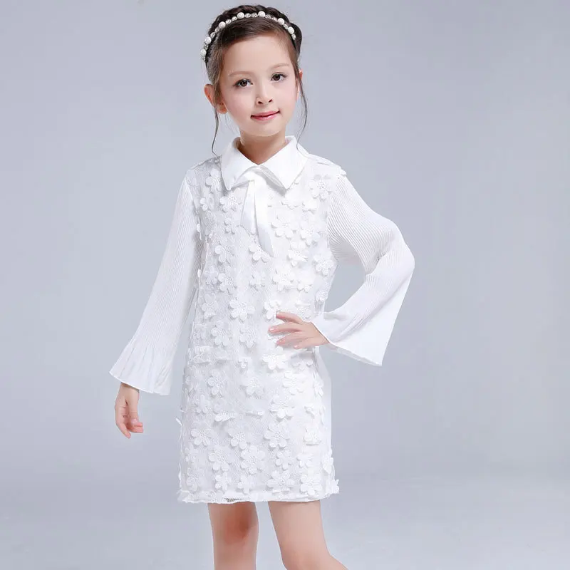 Белое платье для девочек лето 2016 Детские платья для свадьбы для девочек для маленьких девочек вечерние Косплэй платья принцессы Одежда для