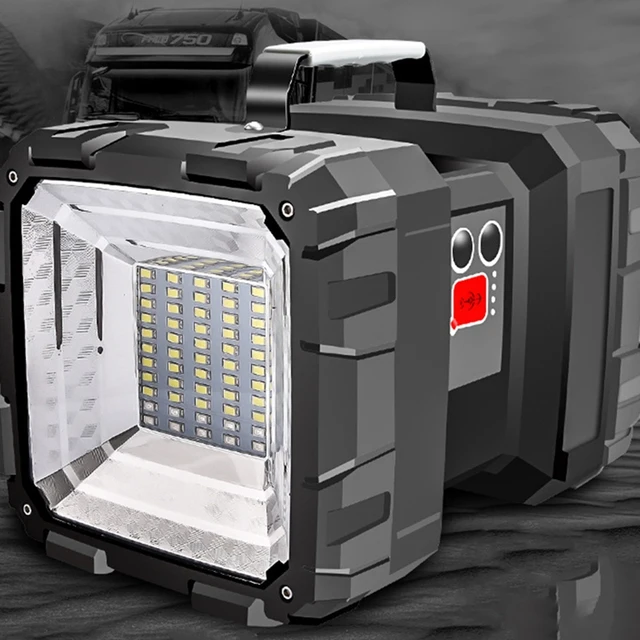 US $23.56 Outdoor Charging Portable Solar Work Light Wild Fishing Night Fishing Light Glare Searchlight 500 M