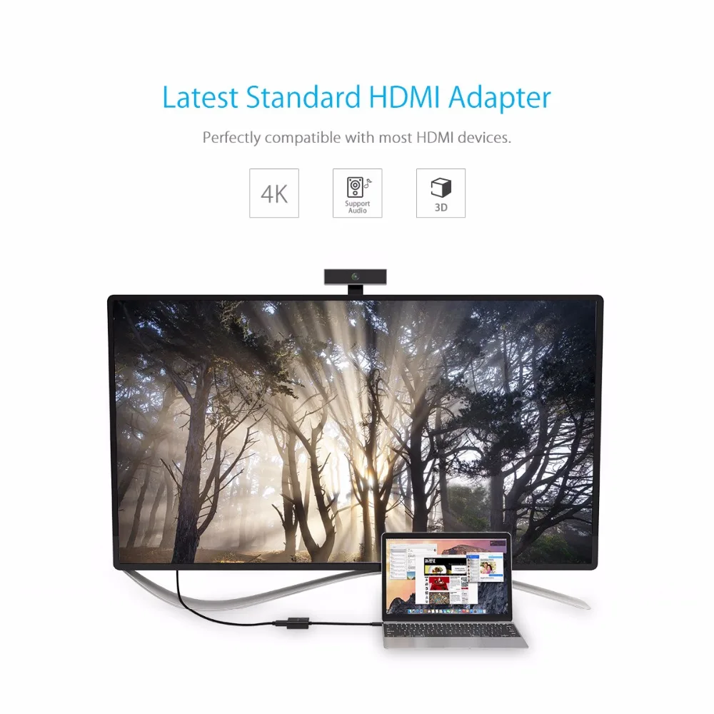 AIFFECT USB Type C 3 1 к HDMI Женский адаптер кабель удлинитель HD 4K для Macbook 12 &quotChromebook Pixel TV