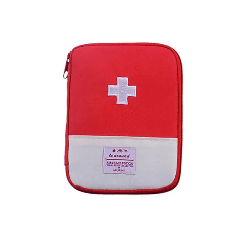 

Portable Travel First-Aid Pouch Rugged Oxford Fabric Zipper Medicine Organizer