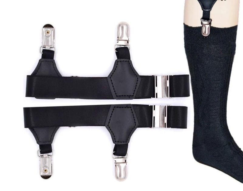 Free Shipping+Wholesale Men Shirt Holder Black Military Y Style Stirrup