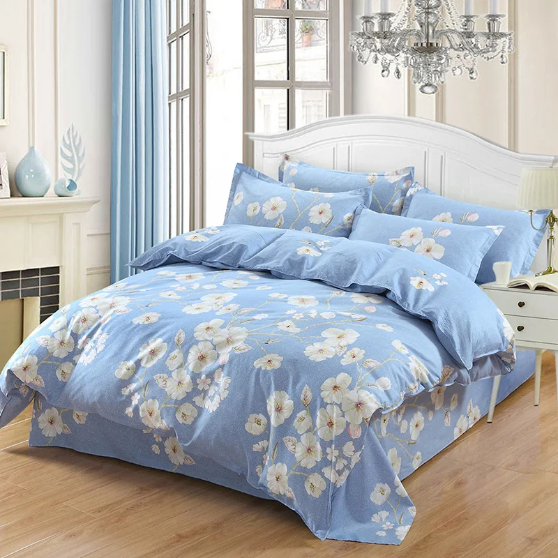 Комплект постельного белья из египетского хлопка с цветами|king size bedding set|king sizebedding