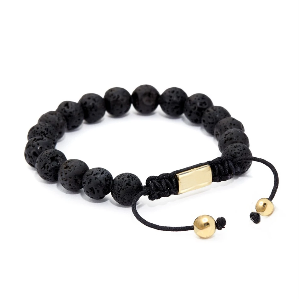Мужской/женский браслет для йоги ATTYIRENA черный цвет|bracelets for|yoga braceletlava stone bracelet |