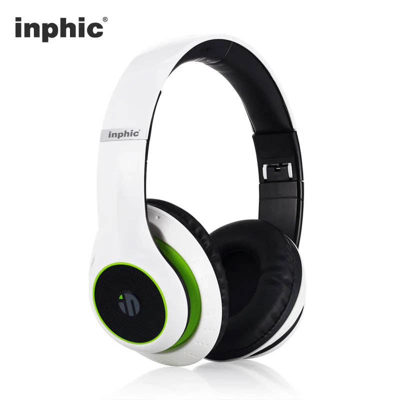 Inphic HIFI Wireless Bluetooth Stereo Headphones Folding Noise