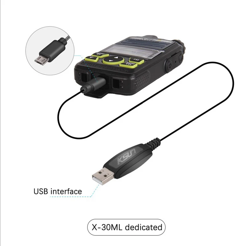 Двухстороннее радио KSUN X-30ML Walkie Talkie специализированный кабель для программирования