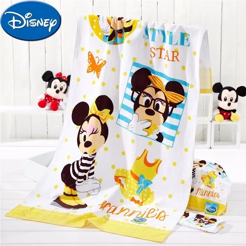 

Disney Baby Towel Pure Cotton Bathing Towels Frozen Princess Elsa Mickey Minnie Soft Cartoon Bath Towel For Newborn Kids