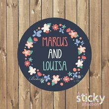 Пользовательские сладкий цветок свадебное Наклейки, бутылки этикетки, кекс топперы, коробка конфет, День рождения Аксессуары, свадебные Аксессуары