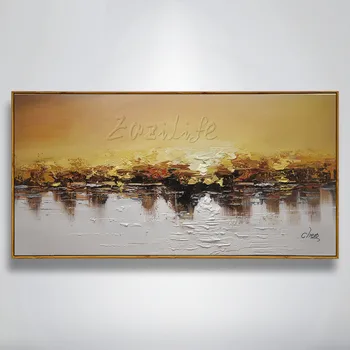 

Hand painted canvas oil paintings Wall art Pictures for living room Cheap modern cuadros abstract oil painting landscape sea