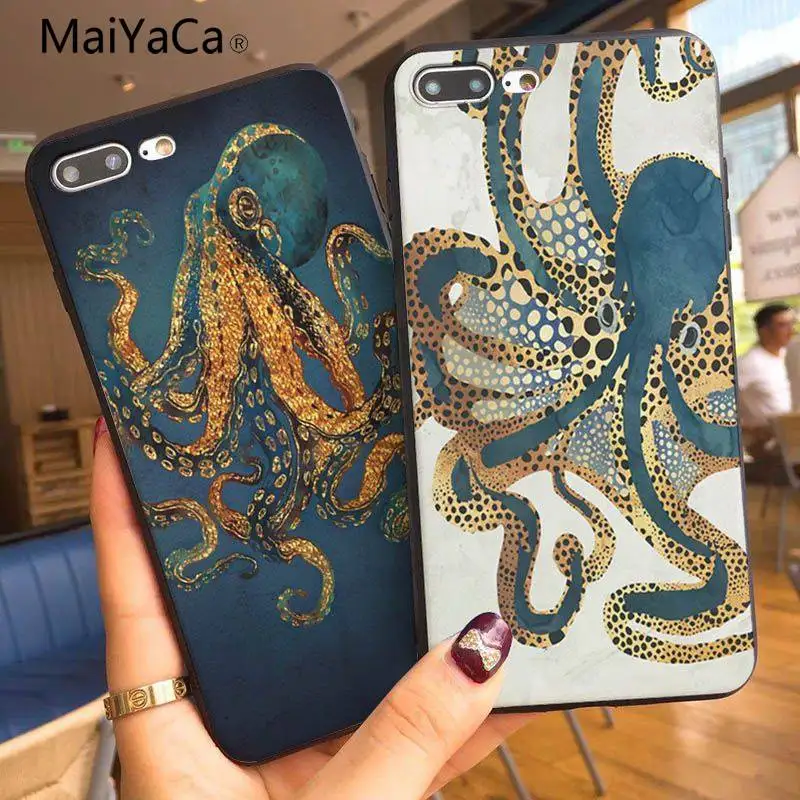 

MaiYaCa octopus snake flower New Personalized print Phone Accessories Case For Apple iphone 7 7plus X 8 8plus 6s 6 6plus 5 5s 5c
