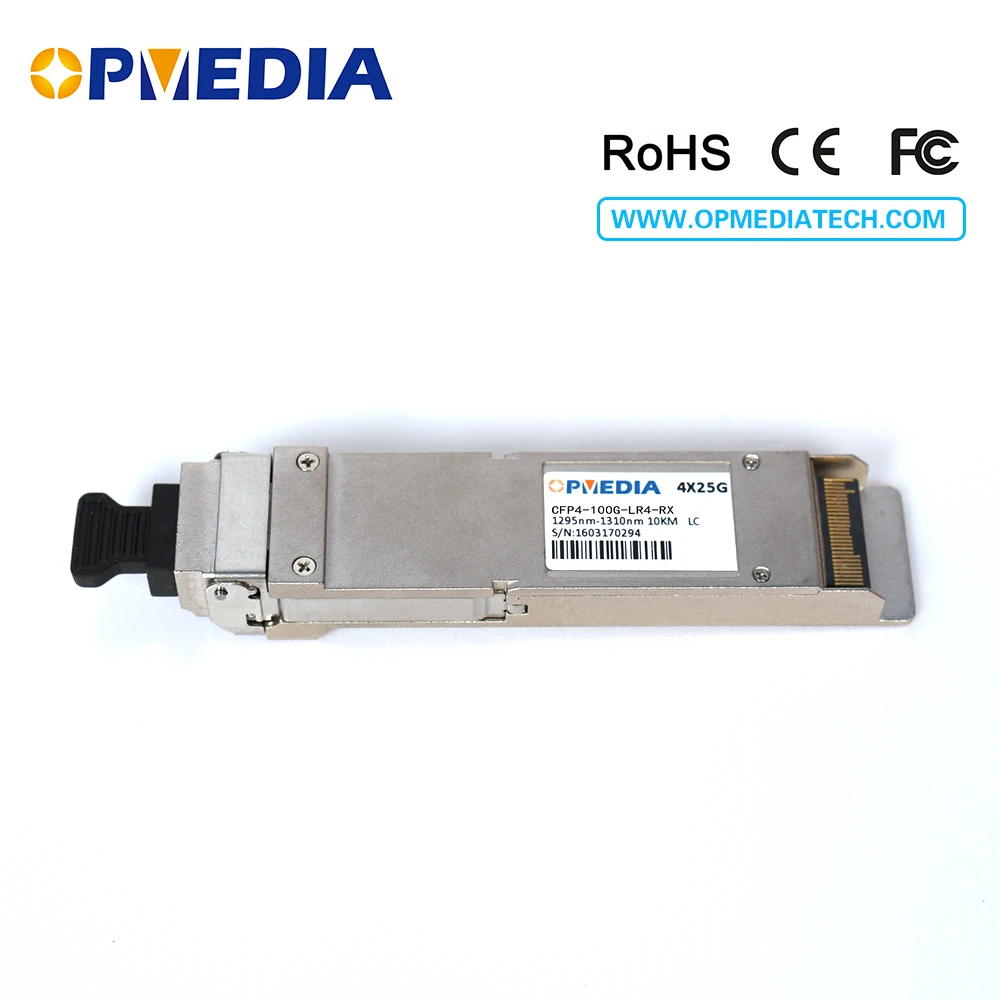 

4 channel,100G optical transceiver,100Gb/s CFP4 LR4 Receiver ,4x25G 1310nm 10KM CFP4 RX optical module, compatible with Hua-wei