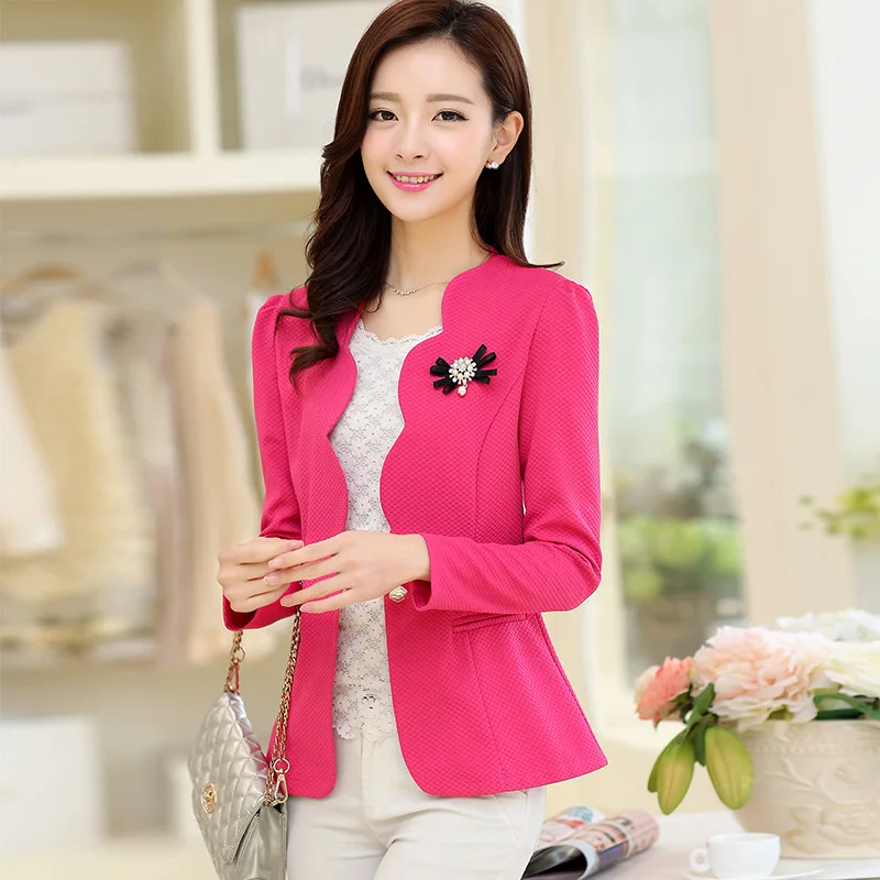 2017 Women Blazers And Jackets Slim Short Blaser Femenino Chaquetas Mujer Jacket Blazer Womens Coat (2)