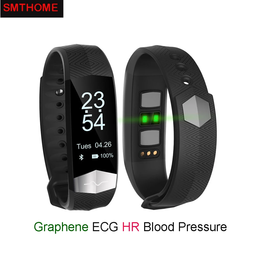 CD01 grafeno ECG Frecuencia Cardíaca presión arterial pulsera inteligente  para iphone Android Sleep Pedometer Activity Tracker llamada SMS  recordatorio|smart bracelet|blood pressure smartbracelet smart - AliExpress