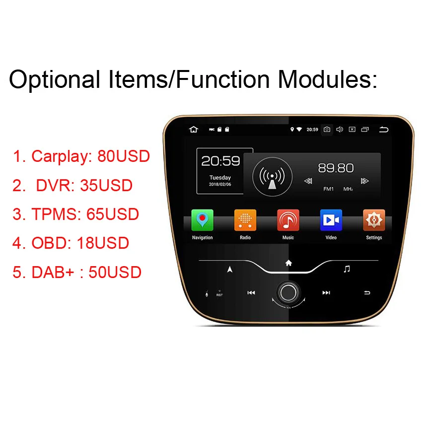 Top Android 8.0 octa core 4G RAM For Chevrolet Malibu 2017 2018 Car Multimedia Player Navigation GPS mirror link Radio Touch Screen 2