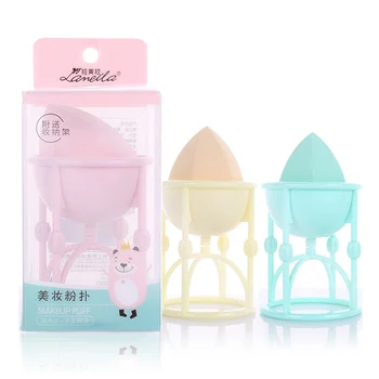 

Candy Color Drying Holder Rack Cosmetic Puff Set With Multi-function Water Hoist Hexagonal Diamond Puff Cosmetic Tools
