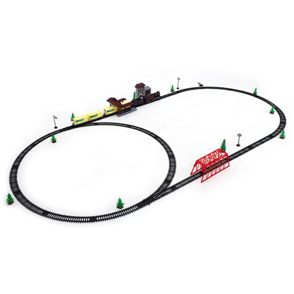 Электрический автомобиль игрушки супер длинный трек набор с светильник ...