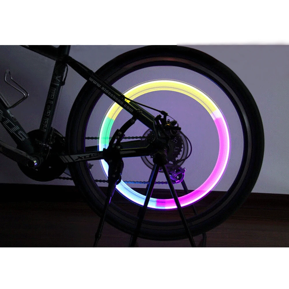 Clearance 1Pcs Bike Light New 7 Colors Fireflys LED Flash Light Lamp Night Bike Car Tire Tyre Wheel  Caps Tire Decoration LED Light 6