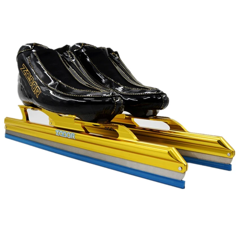 جديد وصول 6-طبقات ألياف الكربون المهنية ZODOR الثابتة الجليد أحذية التزلج على الجليد التمهيد 62-64 430 ملليمتر 410 ملليمتر 380 ملليمتر الجليد شفرة ل ال...
