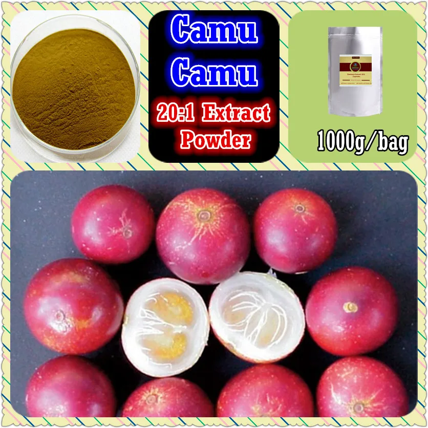 

Pure Camu Camu 20:1 Extract Powder,Naturally Occurring Vitamin C,Promotes antioxidant activity,high quality free shipping
