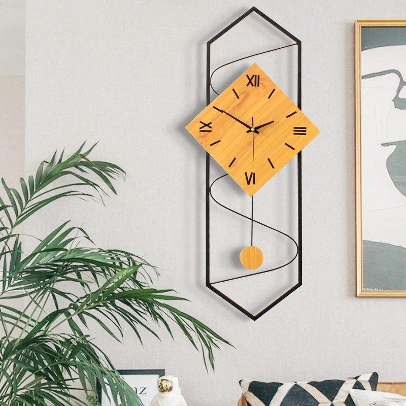 Луи модные настенные часы скандинавские современные минималистичные Гостиная художественная галерея простой электронный кварц