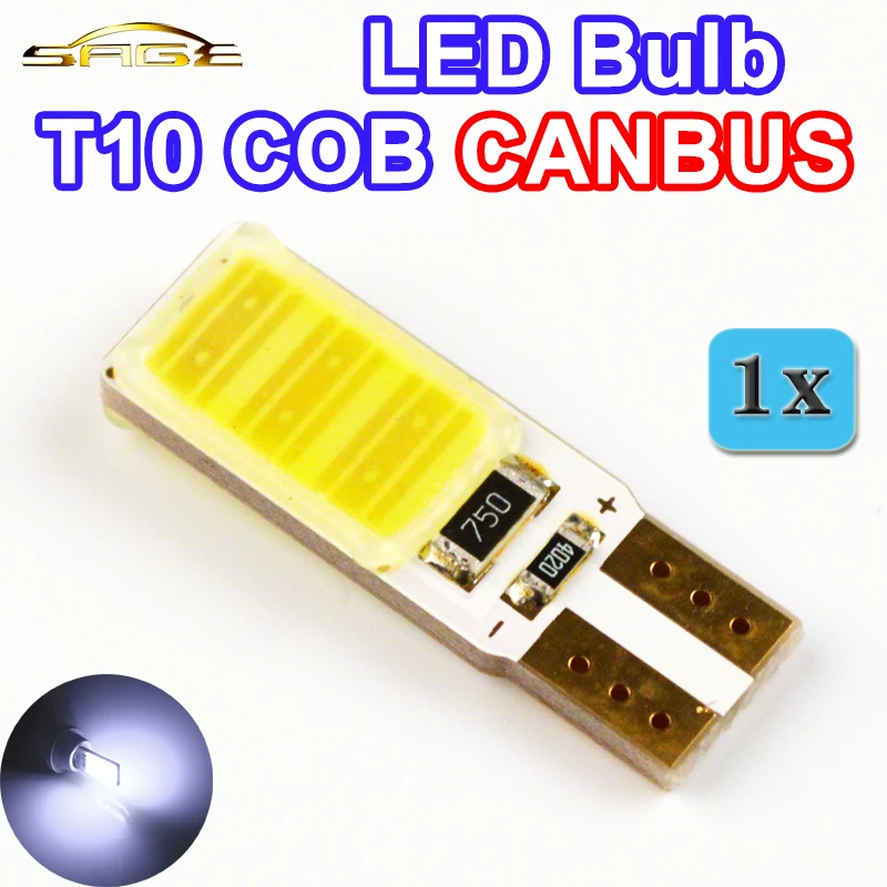 

Hippcron LED Bulb T10 LED Lamp COB CANBUS 194 W5W 12V 5W Error Free Car Light Automotive No Errors CAN BUS Lamp White