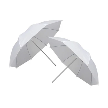 

2pcs 33in 83cm Flash Translucent White Soft Umbrella Photo Studio Accessories