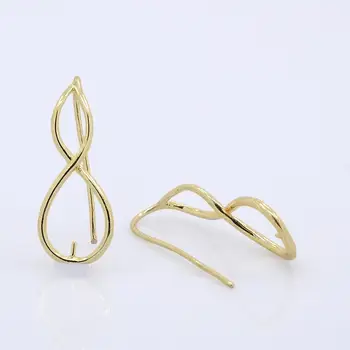 

Brass Earring Hooks, Number 8, Golden, 28x11x2mm, Pin: 0.6mm