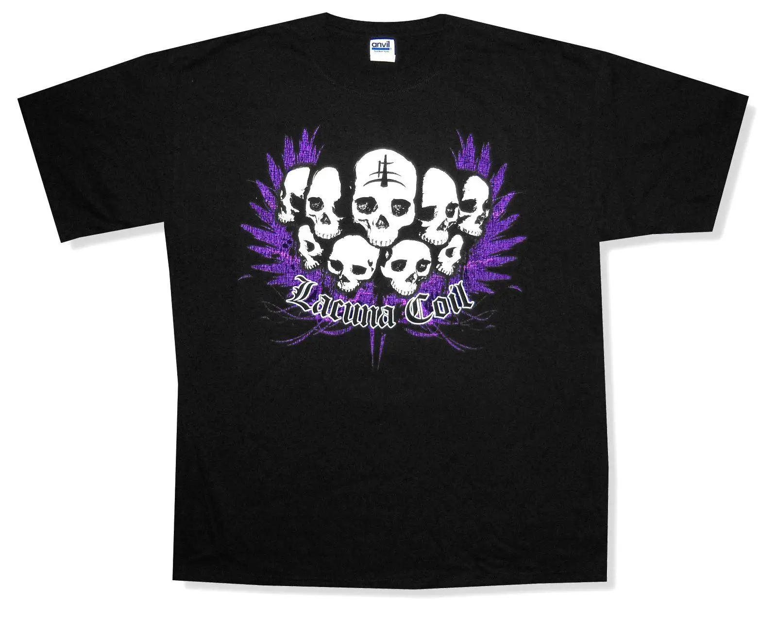 Lacuna Coil Skull Cluster Symbol Logo Black T Shirt New Official Band