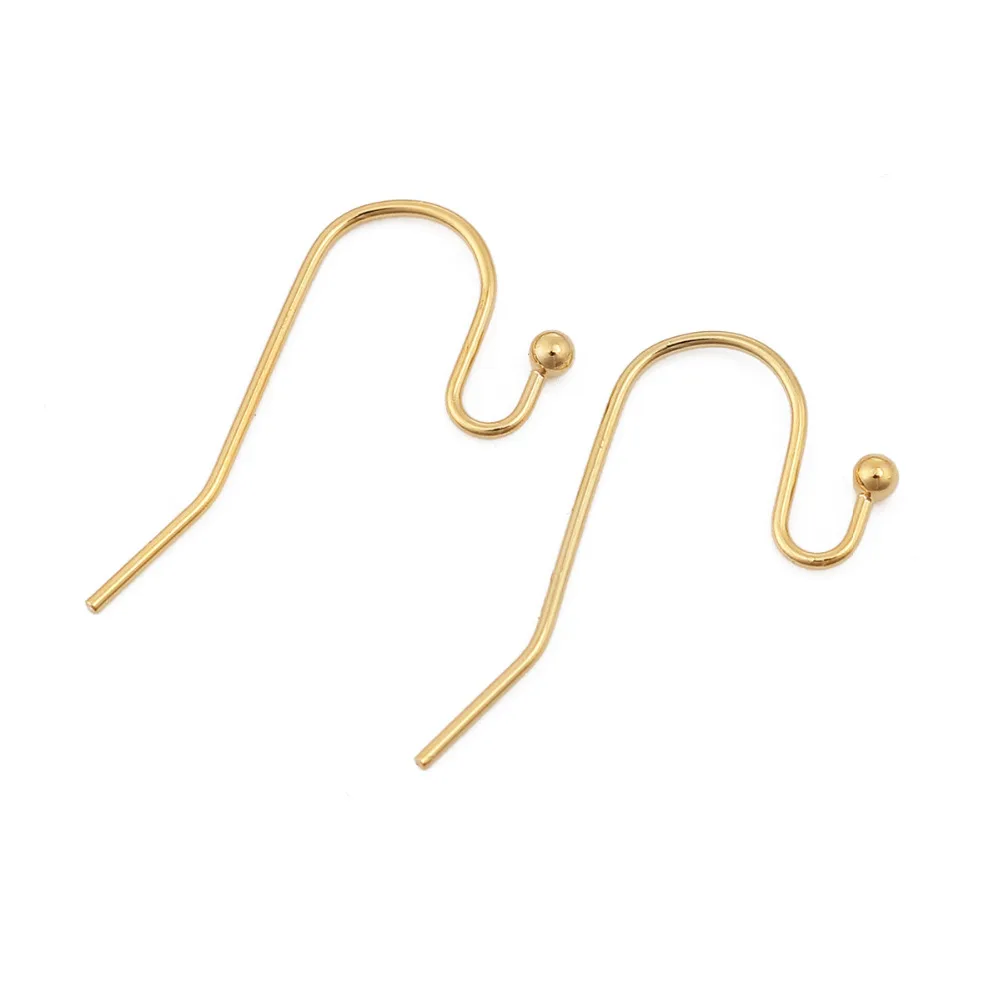 

8Seasons Copper Ear Wire Hooks Earring Findings Gold Color Filled 21mm( 7/8") x 11mm( 3/8"), Post/ Wire Size: (21 gauge), 20 PCs